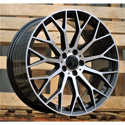 R18x8  5X112  ET  35  66.6  YS1180  (FBX151)  Black Polished (MB)  For MERCEDES  (Z5)  (HYBRID FORGED)