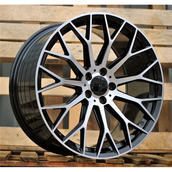 R18x8  5X112  ET  35  66.6  YS1180  (FBX151)  Black Polished (MB)  For MERCEDES  (Z5)  (HYBRID FORGED)