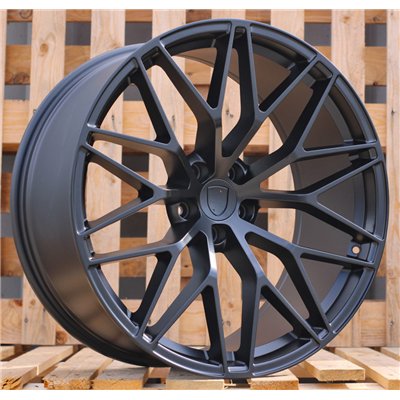 R21x9.5  5X130  ET  46  71.6  3S1067  (IN3082F)  Black Half Matt (BLHM)  For PORSCHE  (Z6+A)  (HYBRID FORGED Rear+Front)