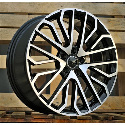 R19x8.5  5X112  ET  32  66.5  3S1261  (YF0434)  Black Polished (MB)  For AUDI  (Z3+A)  (HYBRID FORGED)