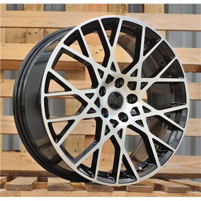 R19x8  5X112  ET  49  57.1  3S1293  Black Polished (MB)  For AUDI  (K4)  (HYBRID FORGED New Model)