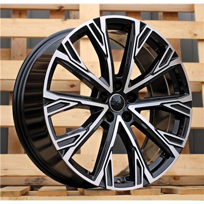 R21x8.5  5X112  ET  34  66.5  3S1277  Black Polished (MB)  For AUDI  (K2)  (HYBRID FORGED)