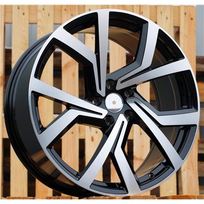 R15x6  5X112  ET  38  57.1  B1154  (LU1904)  Black Polished (MB)  For VOLKSWAGEN  (R)