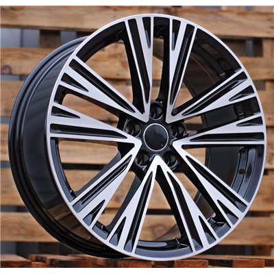 R17x7.5  5X112  ET  37  66.5  B1424  Black Polished (MB)  For AUDI  (Z1)