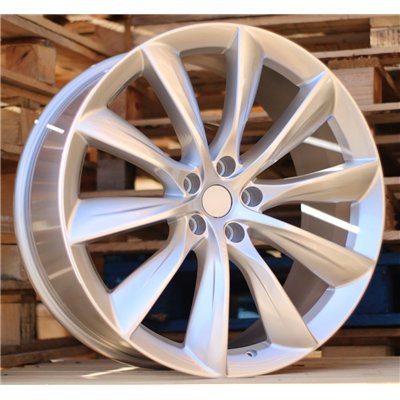 R22x9  5X120  ET  35  64.1  B1469  Silver Shining (SS)  For RACINGLINE  (K4)  ((Rear+Front) TESLA Model S (AKC 140 Eur))