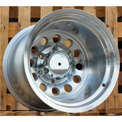 R15x12  6X139.7  ET  M72  110.1  B1495  Machined Silver (MS)  For 4X4  (Z7)